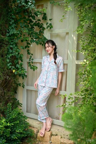Pijama dài Lụa gấm Wendy Long Py Set