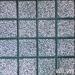 Gạch Vỉa Hè 40x40 Terrazzo 16 Ô Vuông Xanh