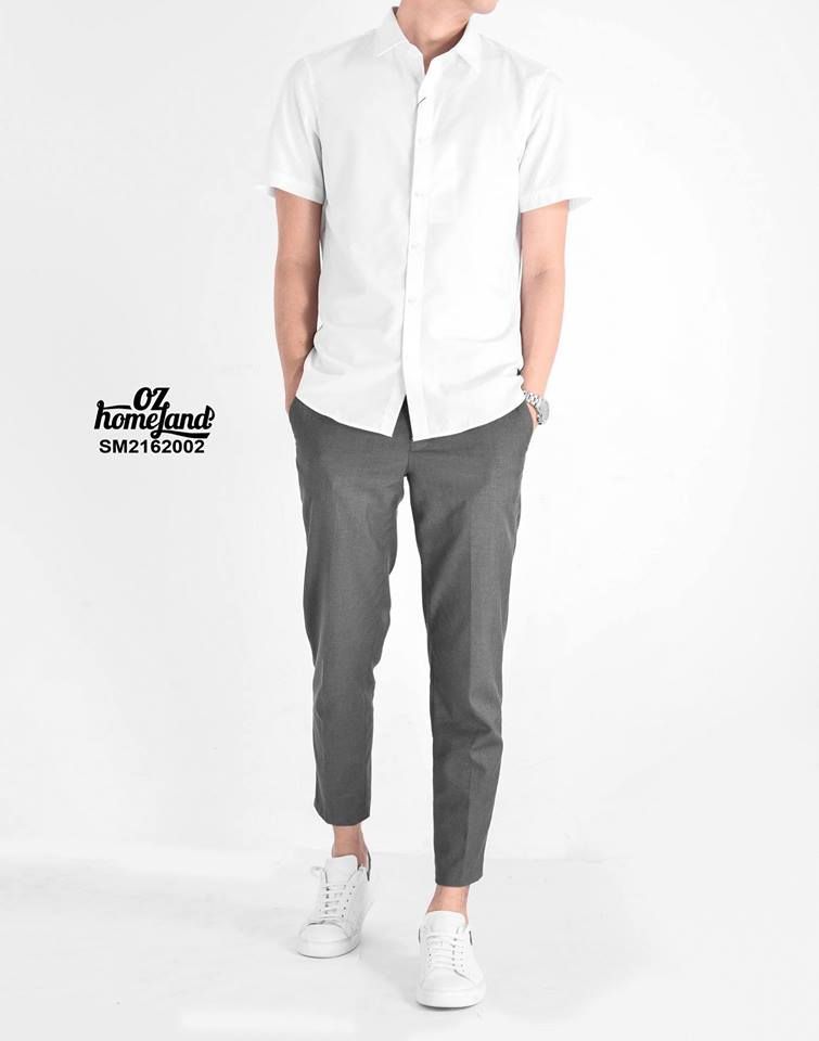 Áo Sơ Mi Nam Tay Ngắn - vải bamboo - SM216200