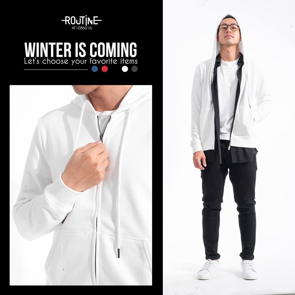 Áo Khoác Nam Hoody Khóa Nẹp AT10860