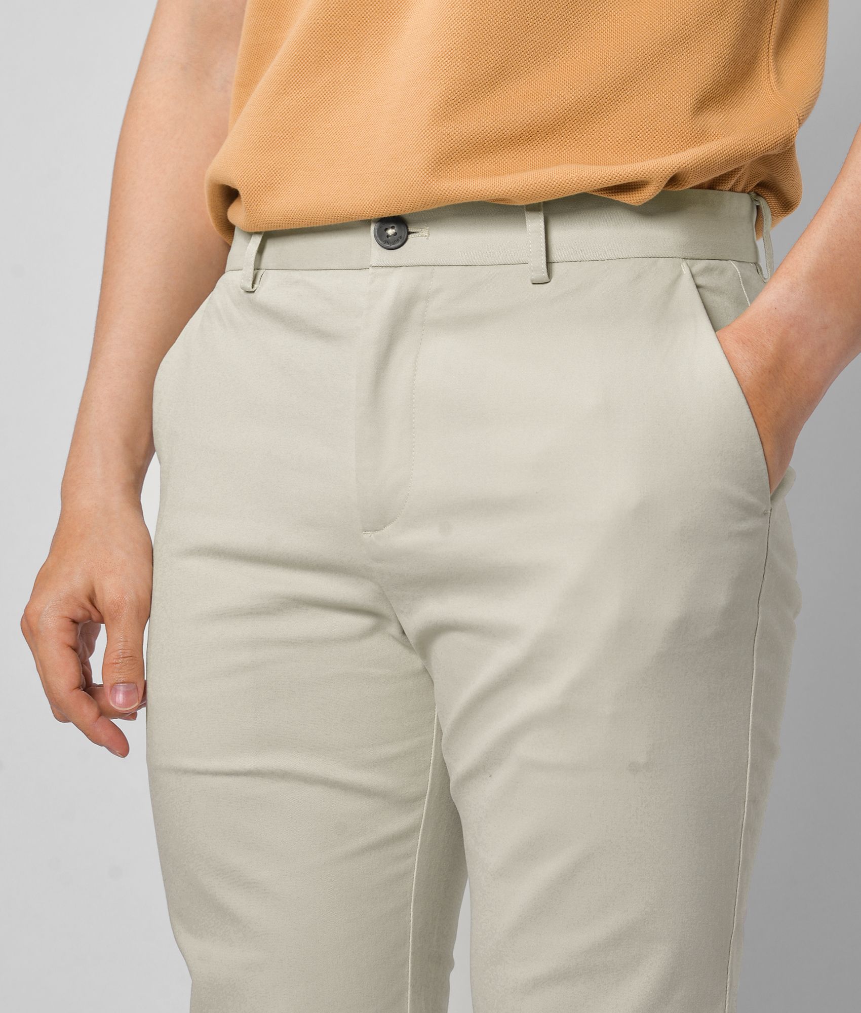 Quần kaki nam trơn form slim fit - 10F20PCA017