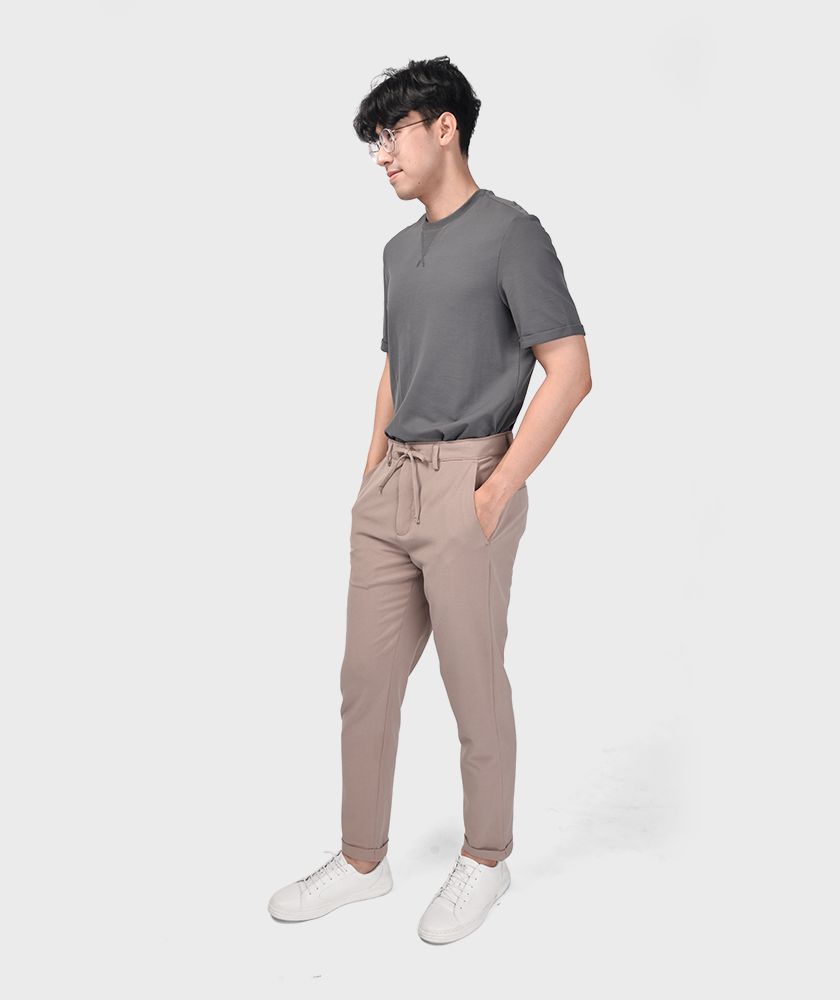 Quần Vải Nam Form Slim Cạp Chun Sau - QV1120
