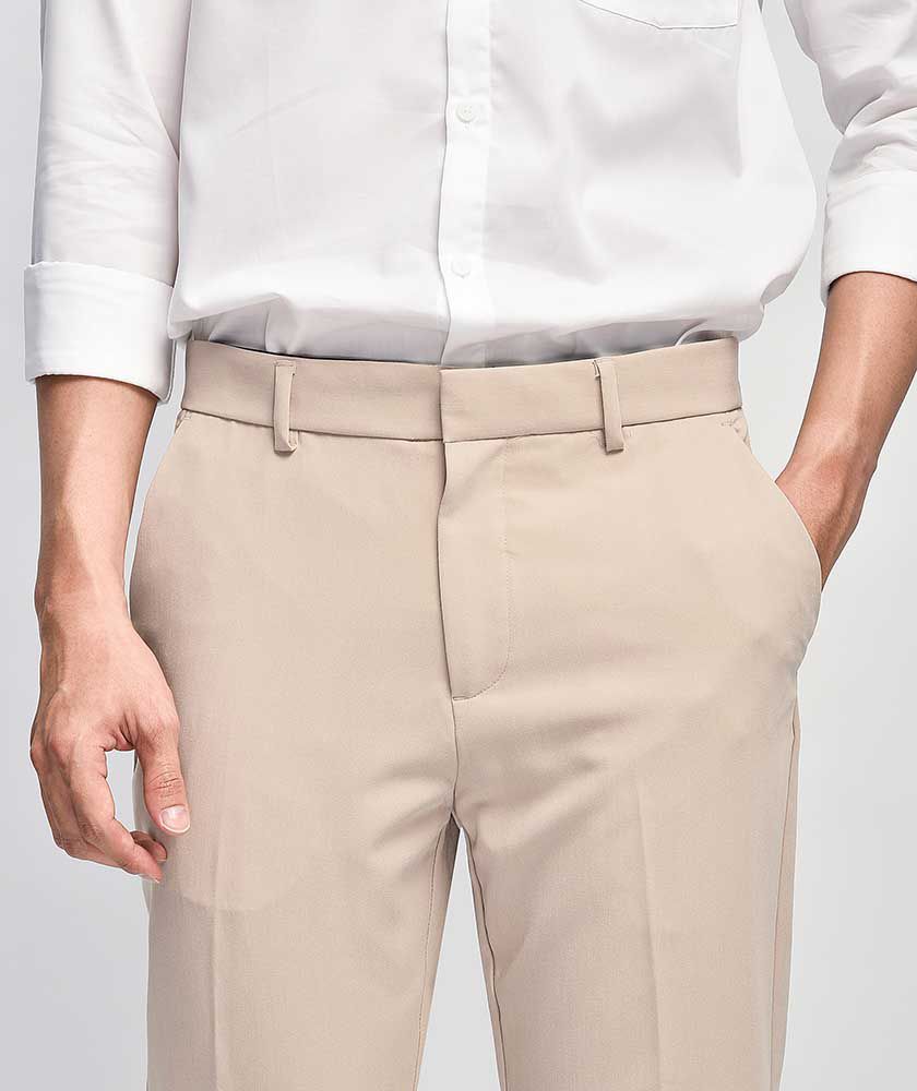 Quần Vải Nam Form Slim Cropped - QV22500