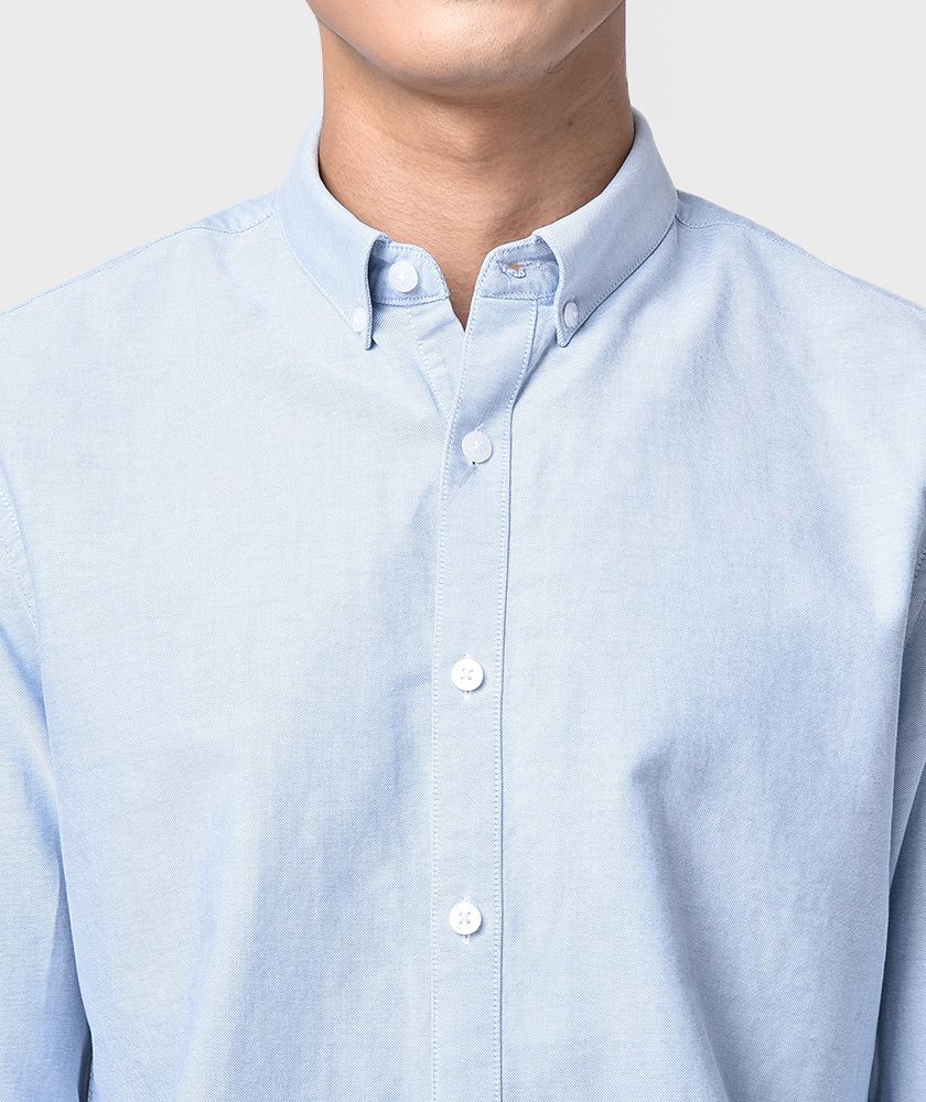 Áo Sơ Mi Nam Tay Dài Ve Cổ Đáp Sườn - SM103207