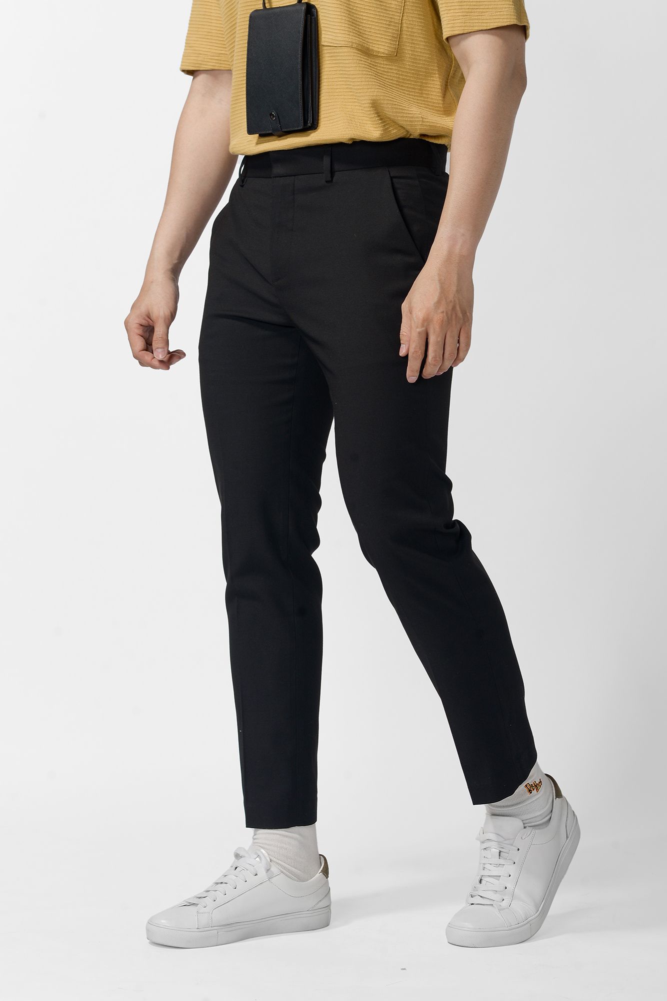 Quần vải nam Rayon form Slimcrop - 10F20PFO002