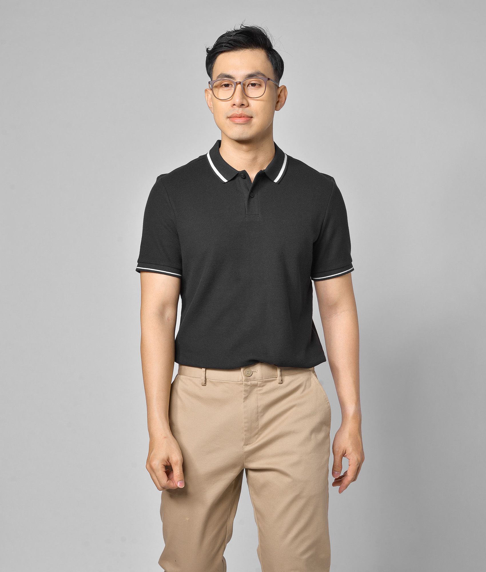 Áo polo nam tay ngắn form fitted - 10F20POL017