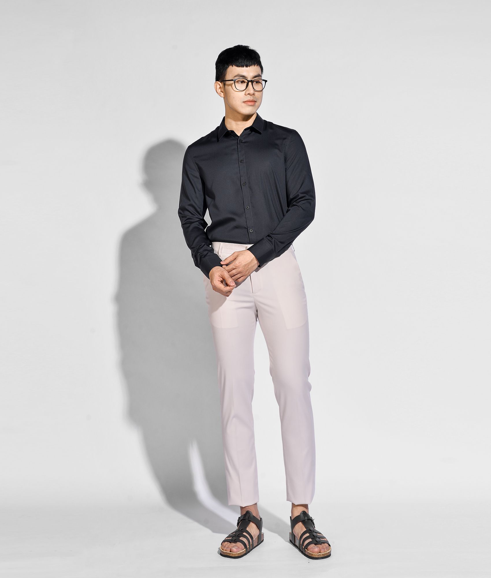 Áo sơ mi tay dài modal form Fitted - 10S20SHL022
