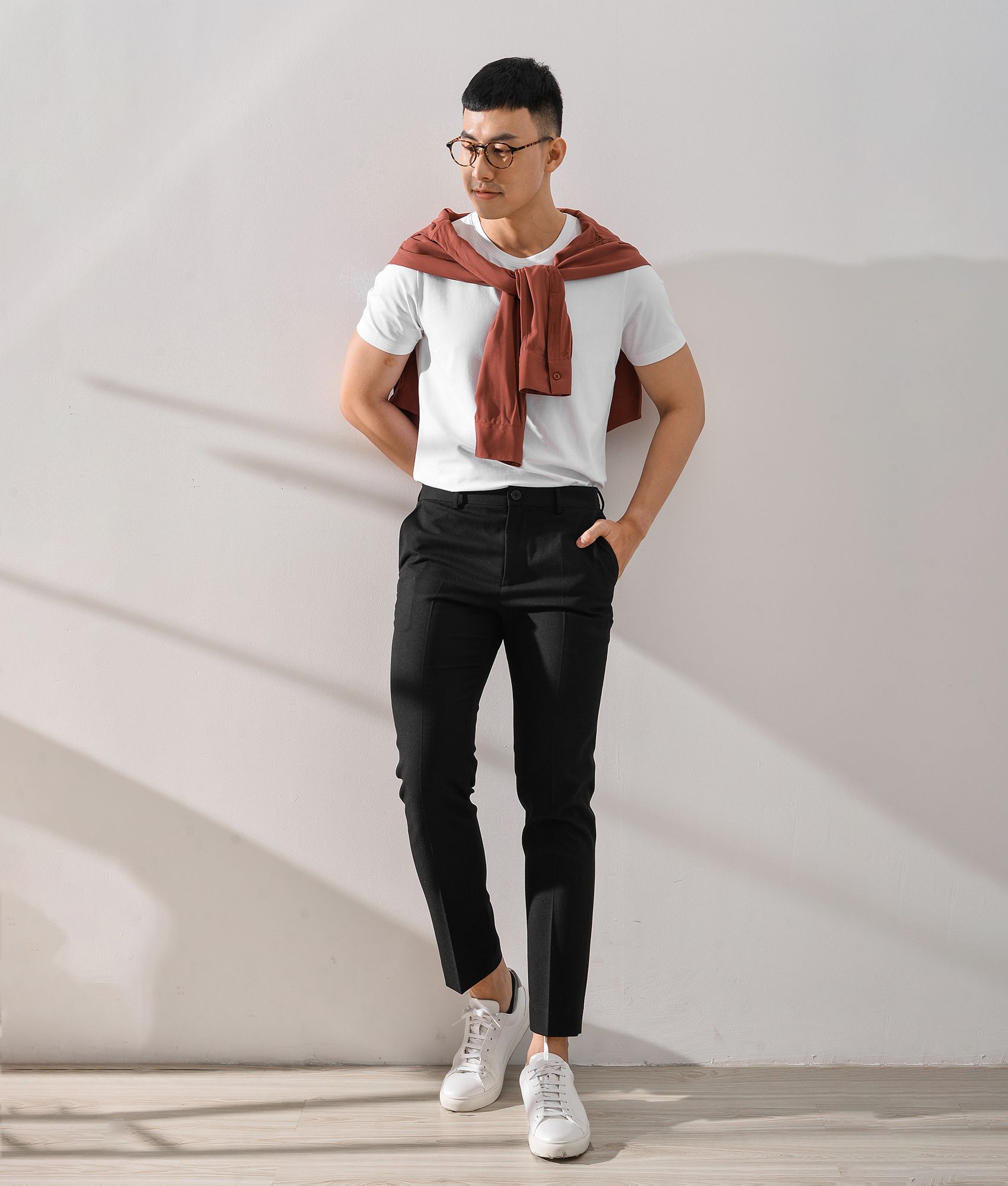 Quần tây trơn lưng thun - 10F20PFO003