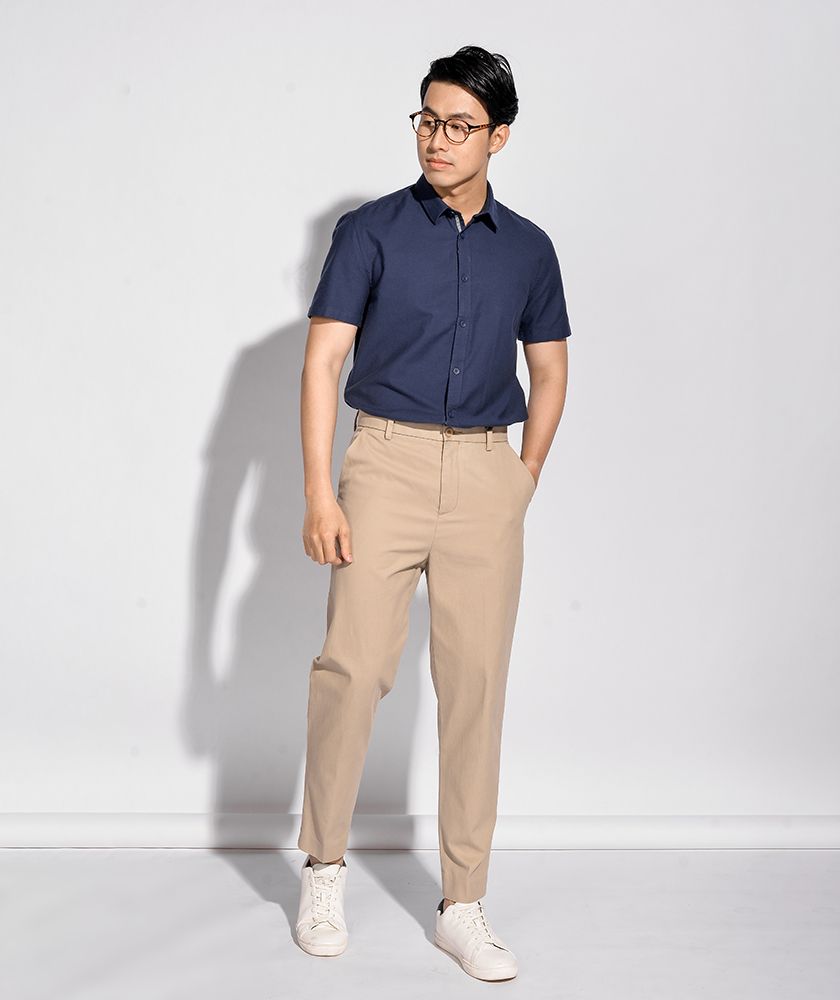 Áo Sơ Mi Nam Tay Ngắn Form Fitted 10S20SHS004