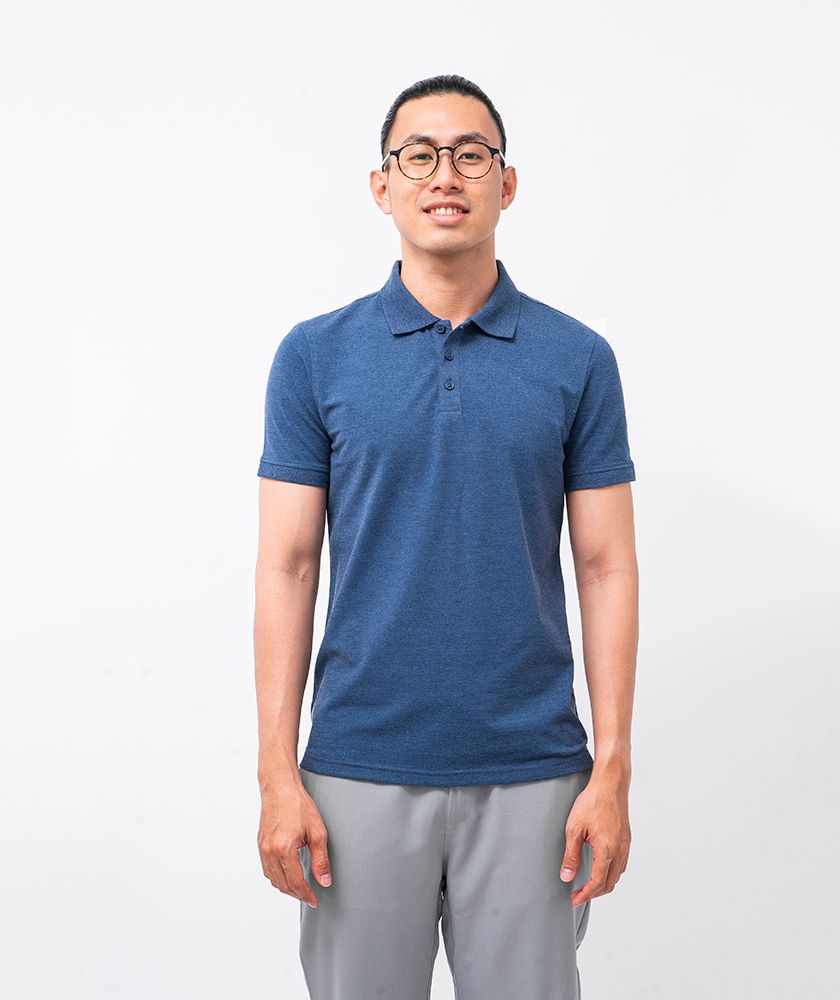 Áo thun polo bo cổ, bo tay