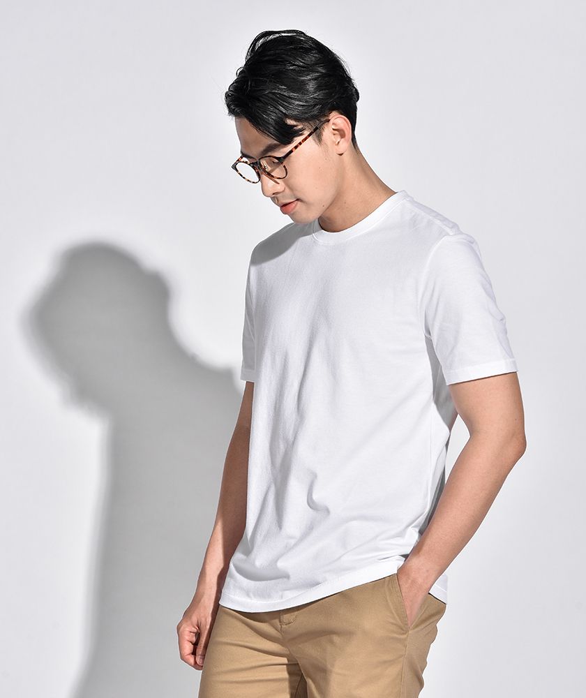 Áo Thun Trơn Xâm Lai Bright White Form Regular 10S20TSH006