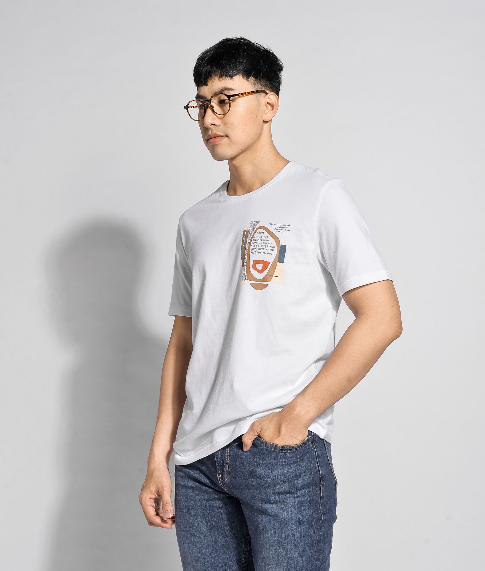 Áo thun tay ngắn thêu form regular - 10F20TSH008