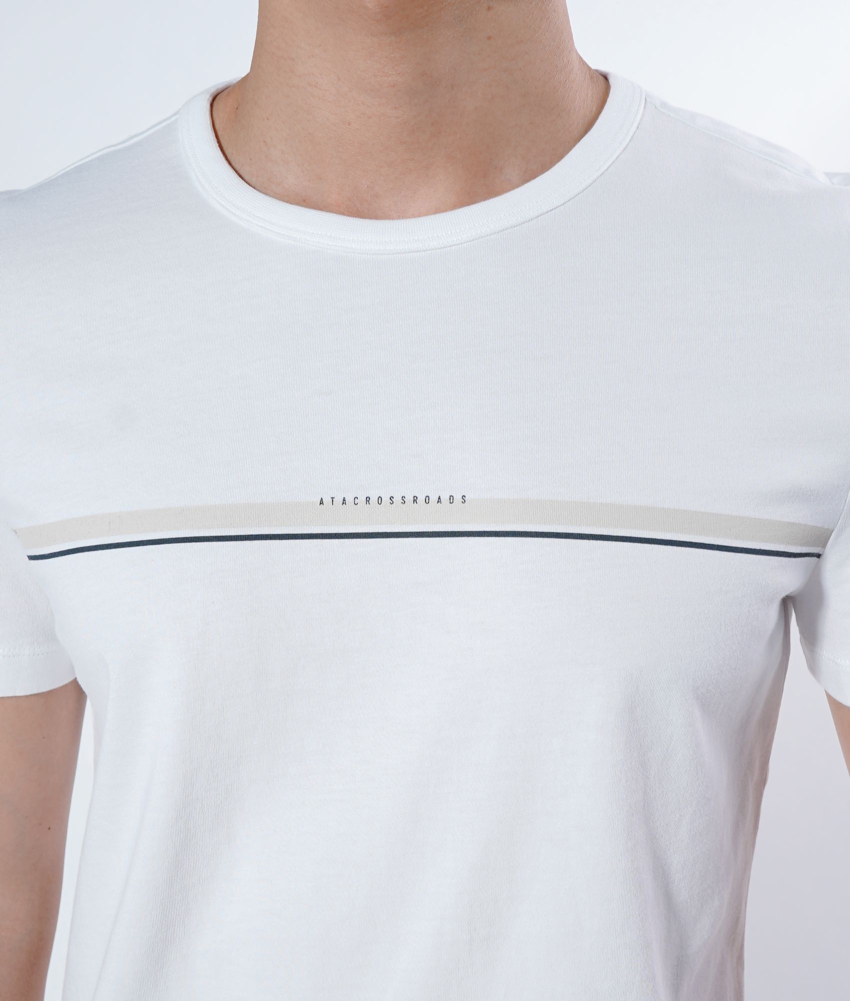Áo thun tay ngắn, in sọc form fitted - 10F20TSH024