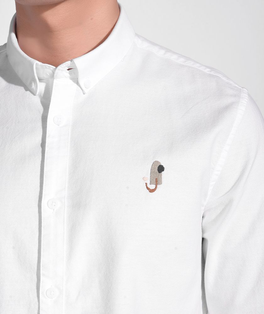 Áo Sơ Mi Dài Tay Cổ Cúc Ve Form Fitted 10S20SHL018