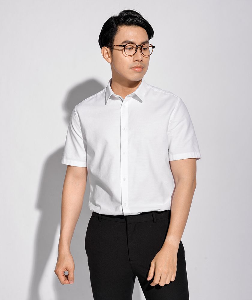 Áo Sơ Mi Nam Tay Ngắn Form Fitted 10S20SHS004