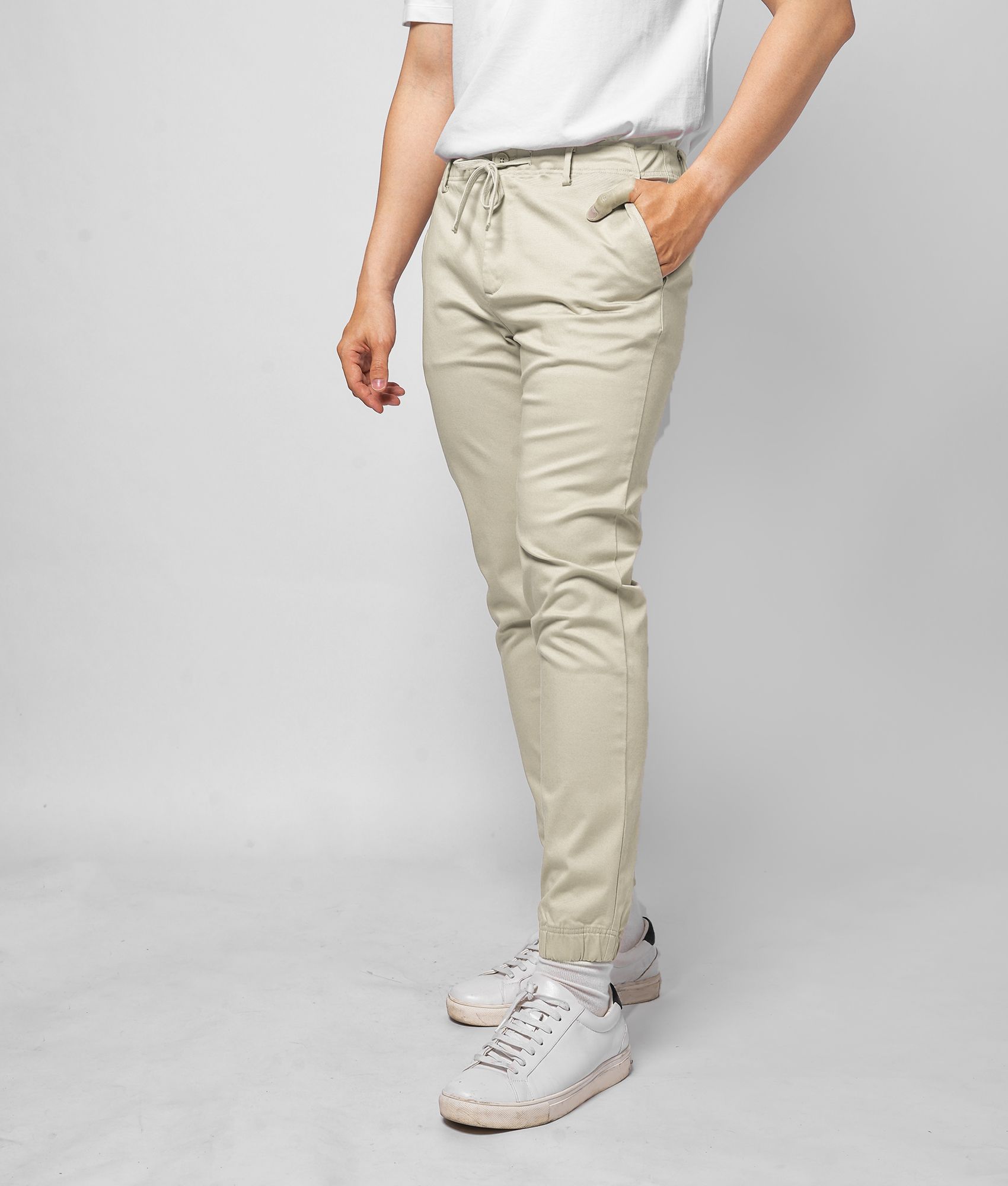 Quần kaki form slim crop -10F20PCA005