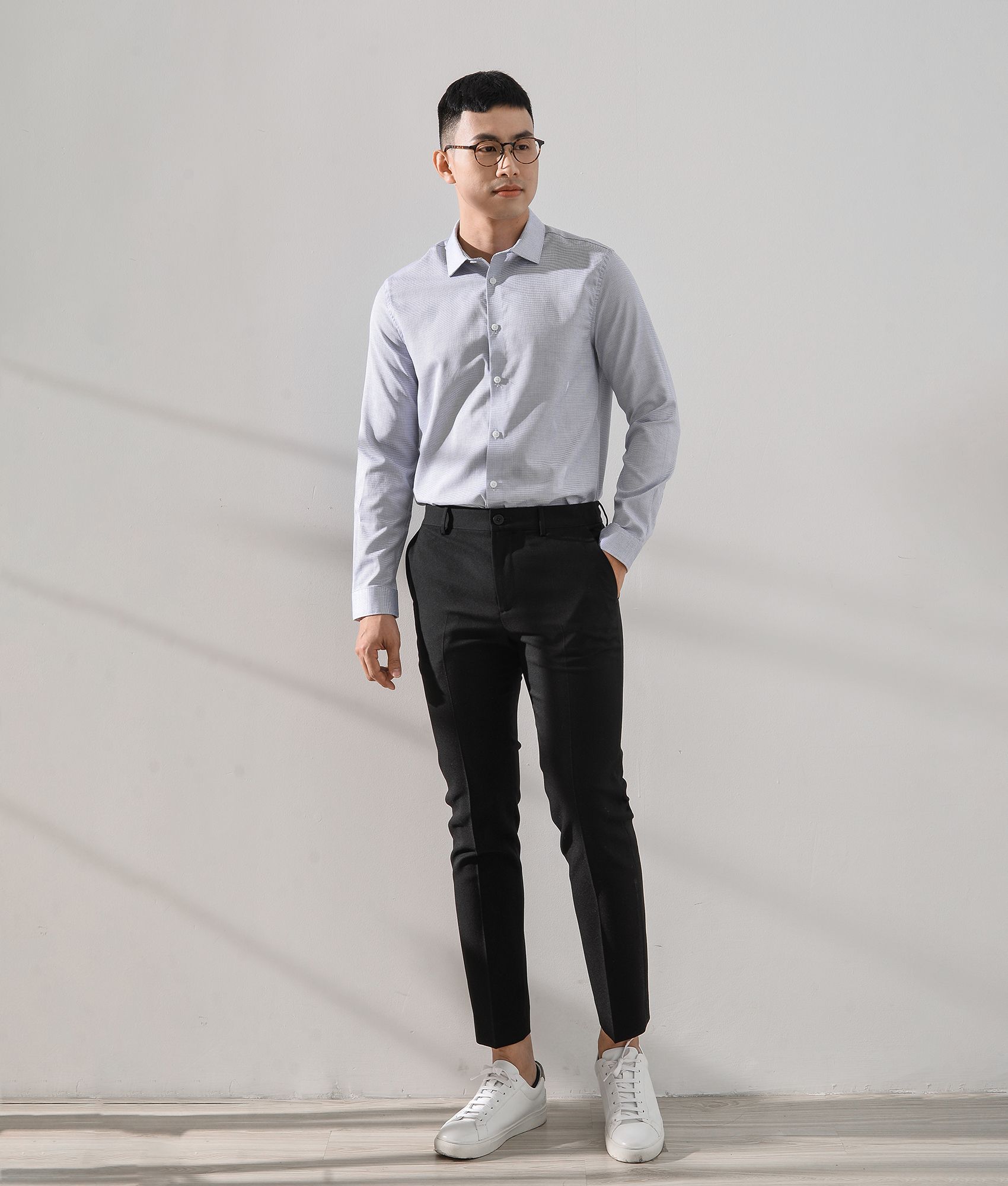 Áo sơ mi tay dài form Fitted - 10S20SHL043