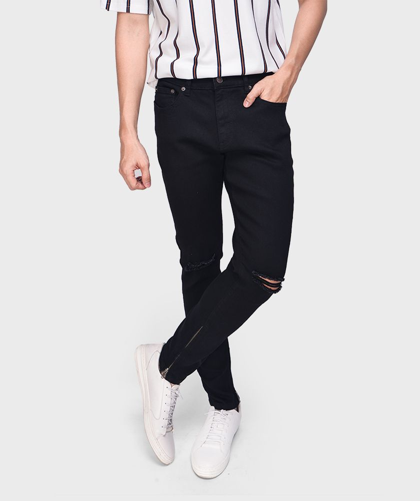 Quần Jean Nam Skinny Dây Kéo Lai - QJ111023