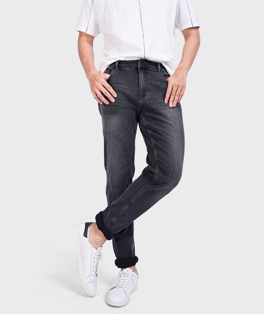 Quần Jean Nam Đen Form Slim Fit - QJ112050