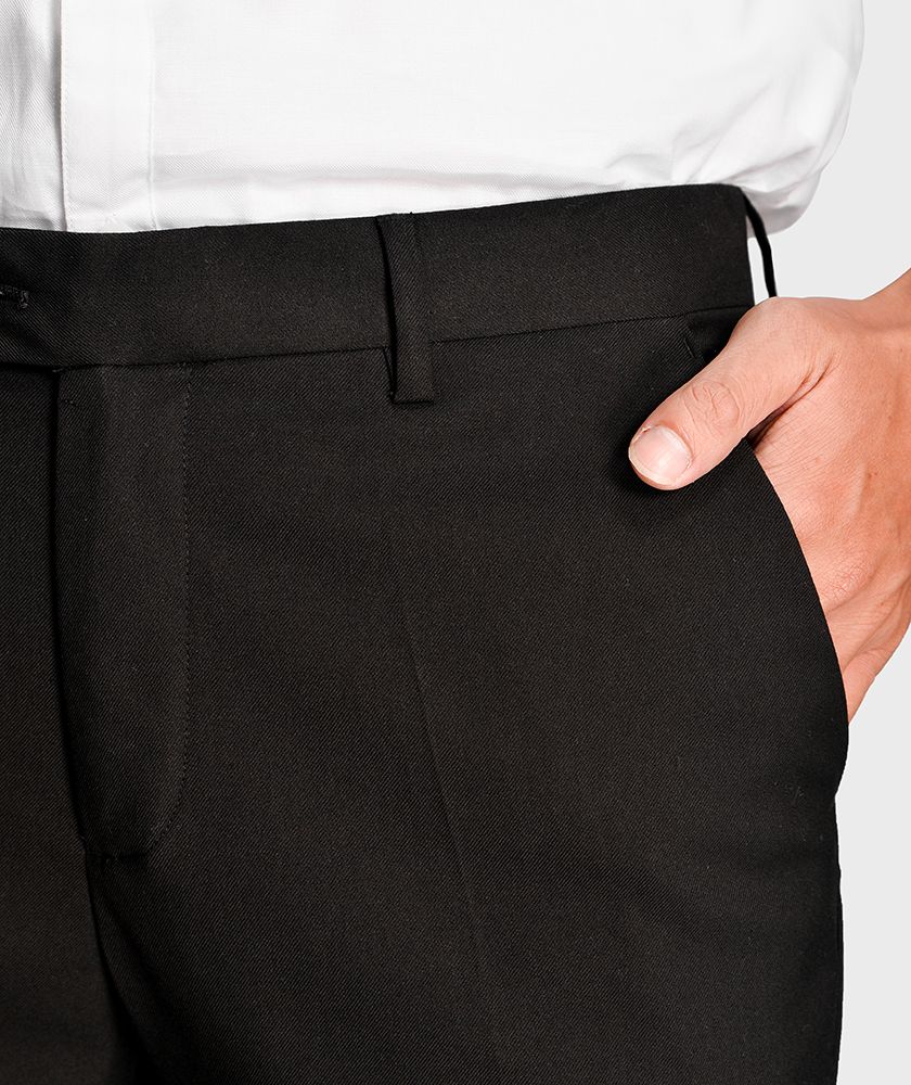 Quần Vải Nam Slim Cropped Gập Gấu - QV12502