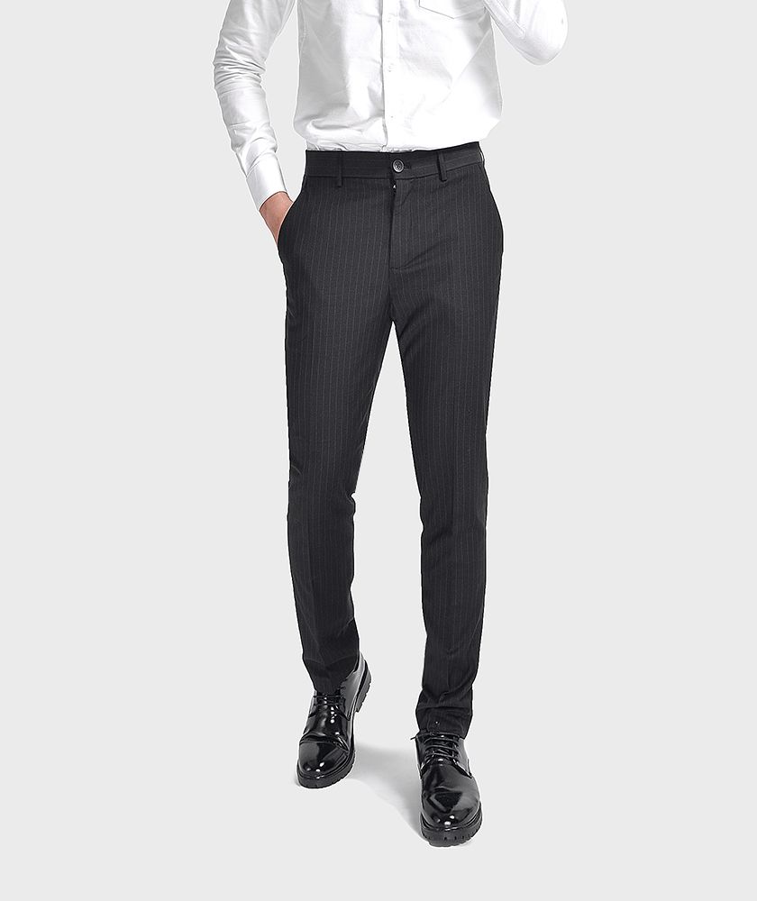 Quần Vải Nam Kẻ Sọc Form Slim - QV212064