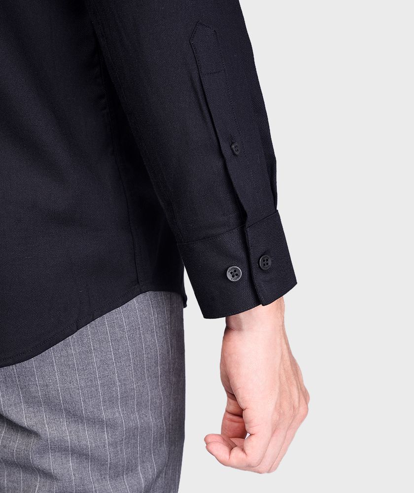 Áo Sơ Mi Nam Tay Dài Modal Flannel Trụ Nẹp Cúc Ẩn - SM115100