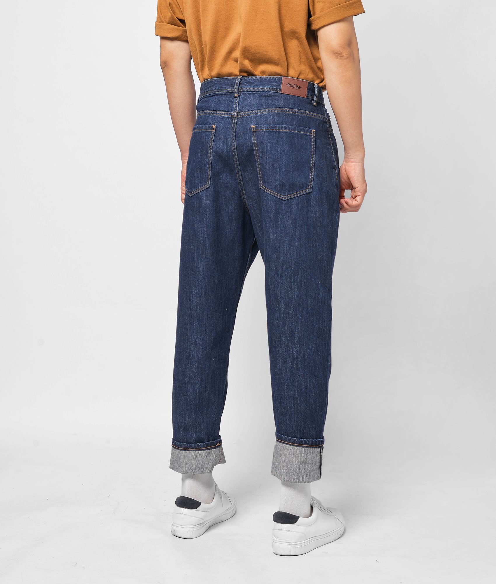Quần jean trơn form loose - 10F20DPA041