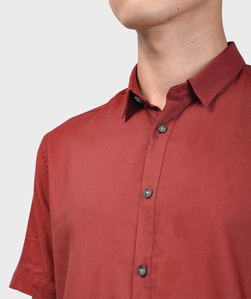Áo Sơ Mi Nam Tay Ngắn Modal Flannel Nẹp Liền - SM215200