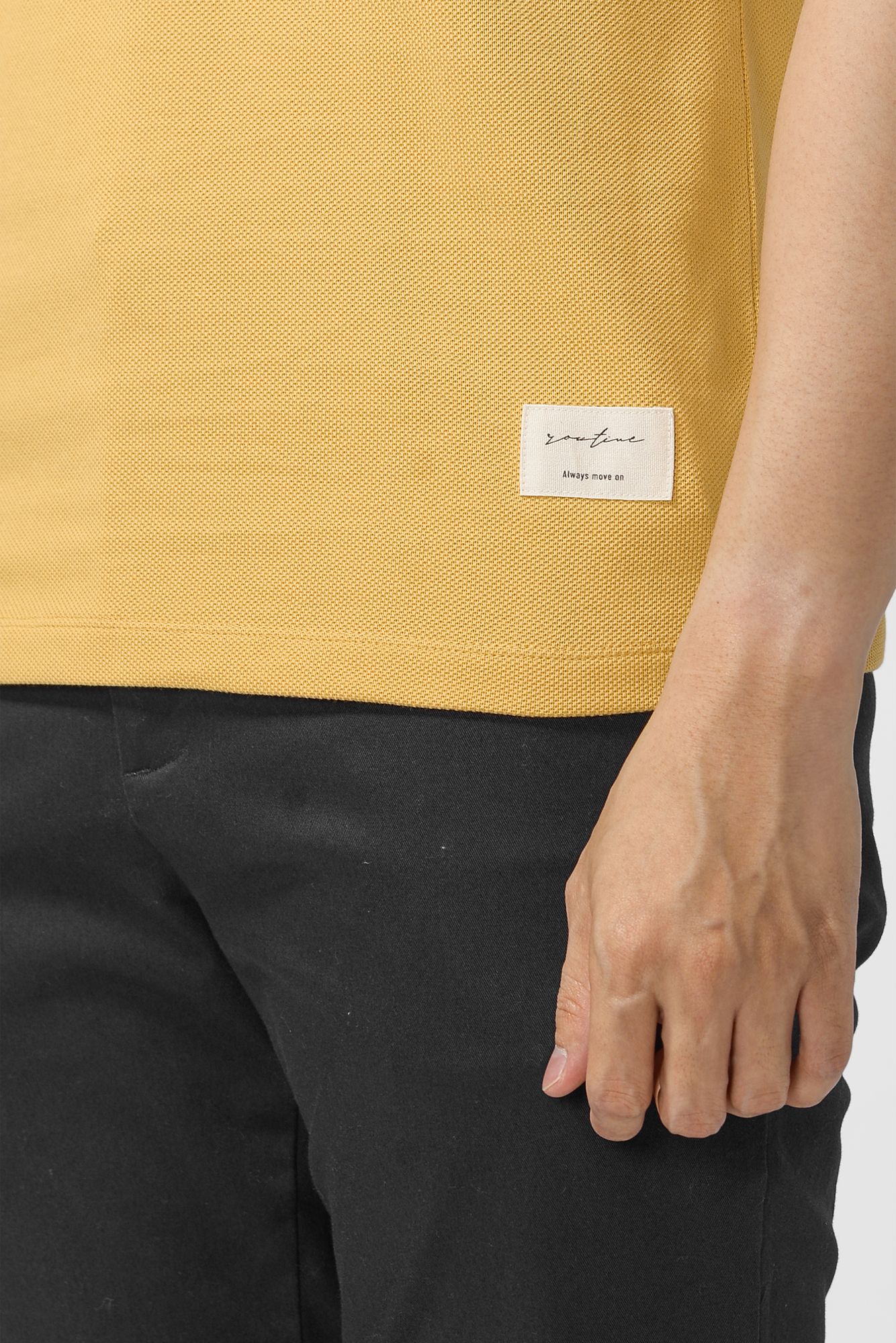 Áo polo nam basic point label form Fitted - 10F20POL026