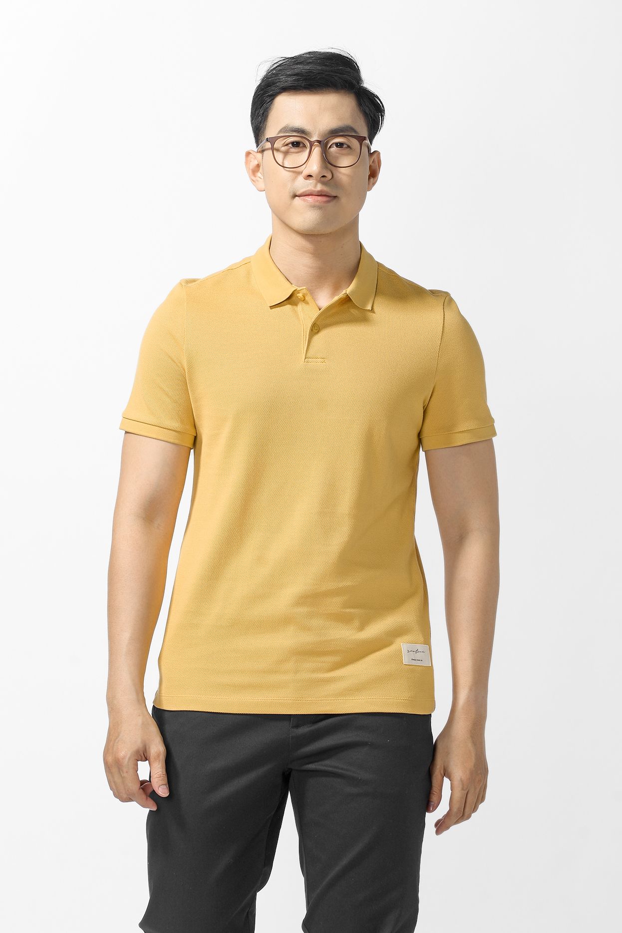 Áo polo nam basic point label form Fitted - 10F20POL026