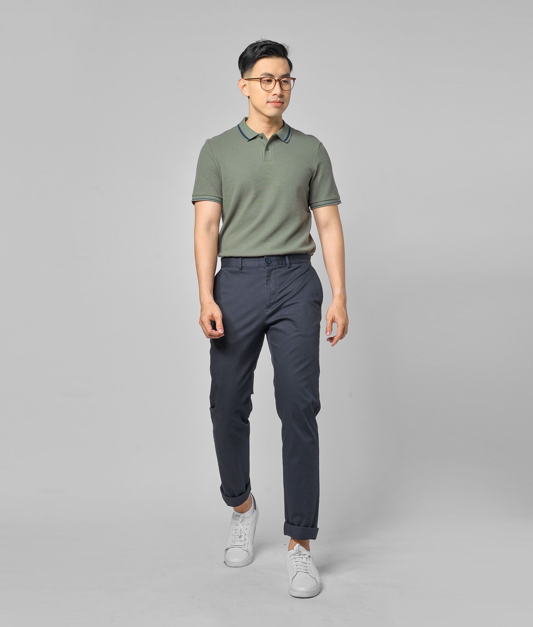 Áo polo nam tay ngắn form fitted - 10F20POL017