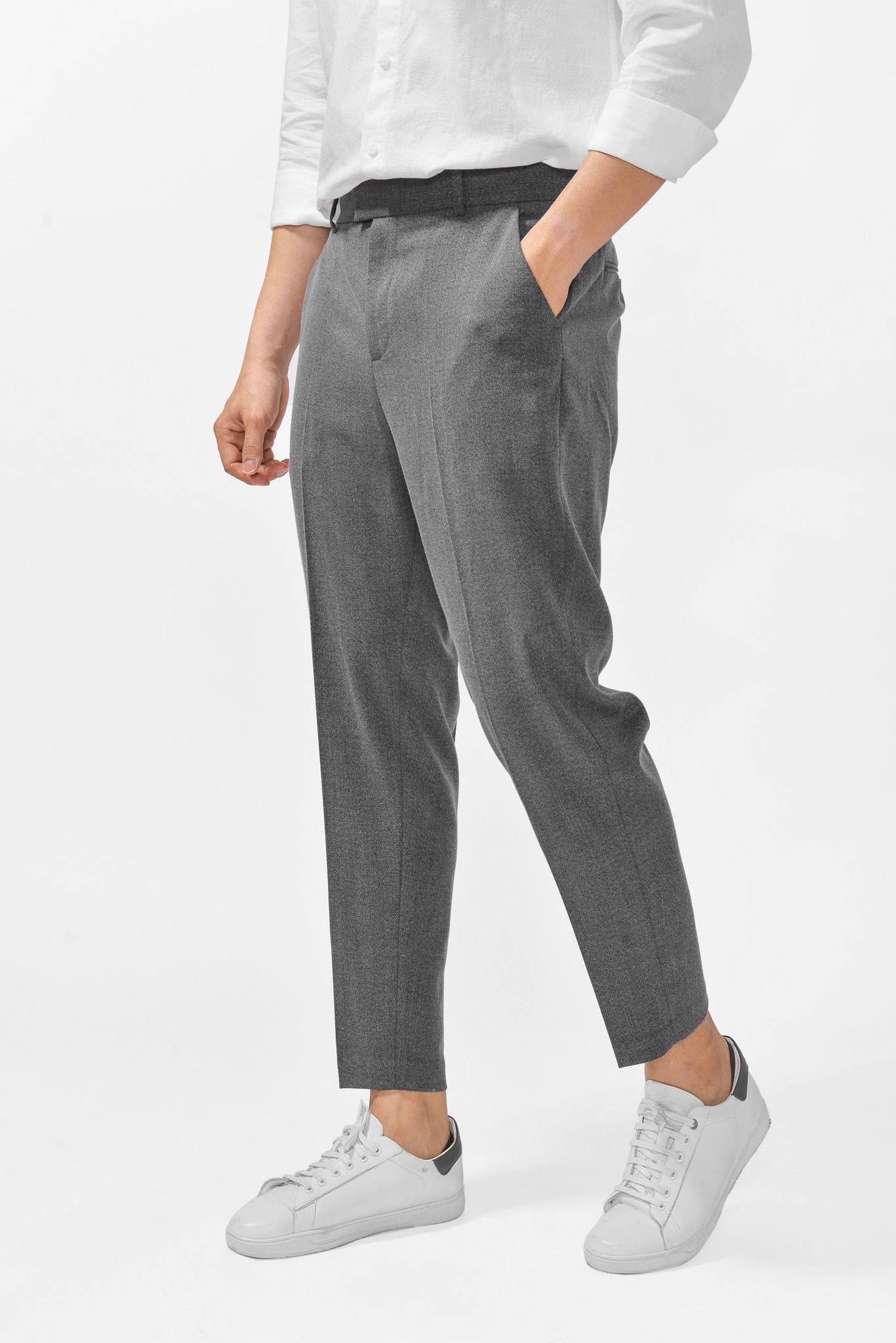 Quần vải nam BRUSHED FLANNEL form CARROT - 10F20PFO013