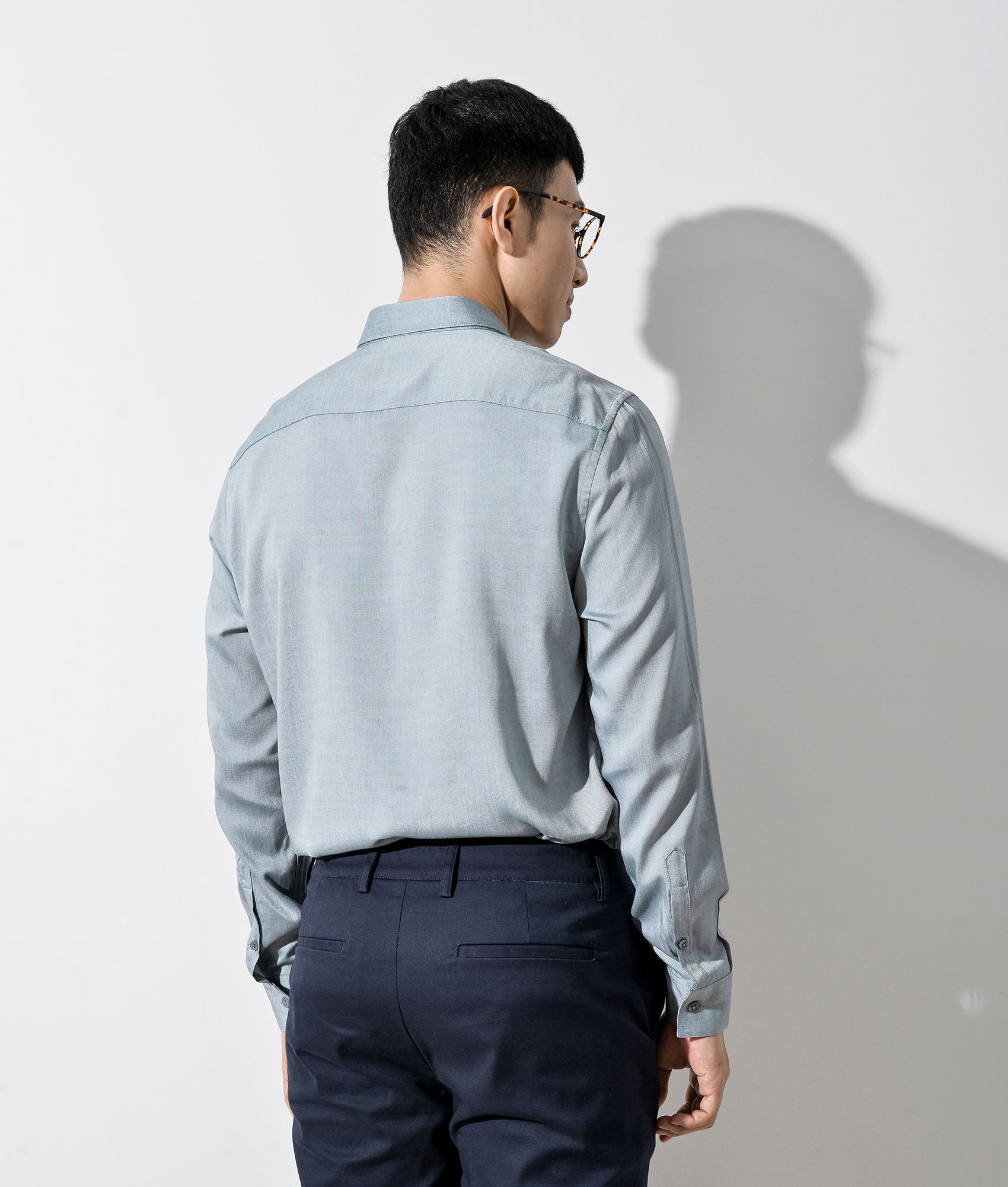 Áo sơ mi tay dài form fitted - 10S20SHL029
