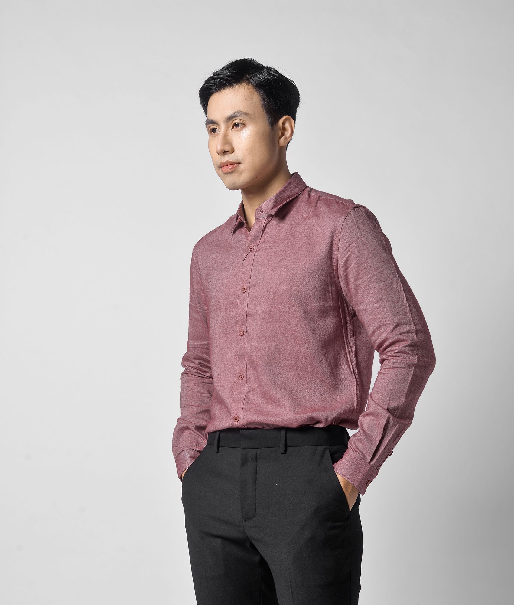 Áo Sơ Mi Nam Tay Dài - modal cổ bẻ - SM1152027