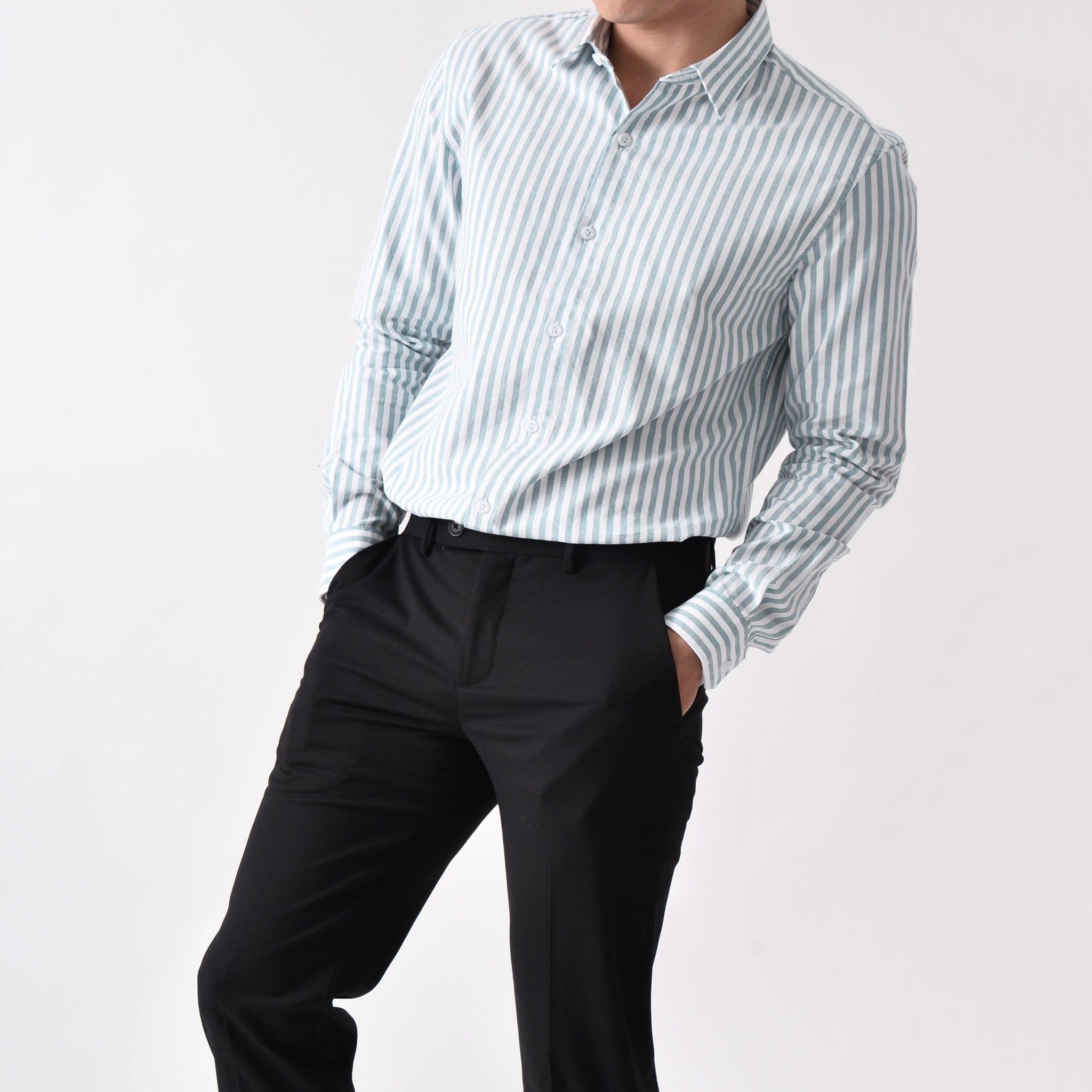 Áo Sơ Mi Nam Tay Dài Kẻ Sọc SM103205
