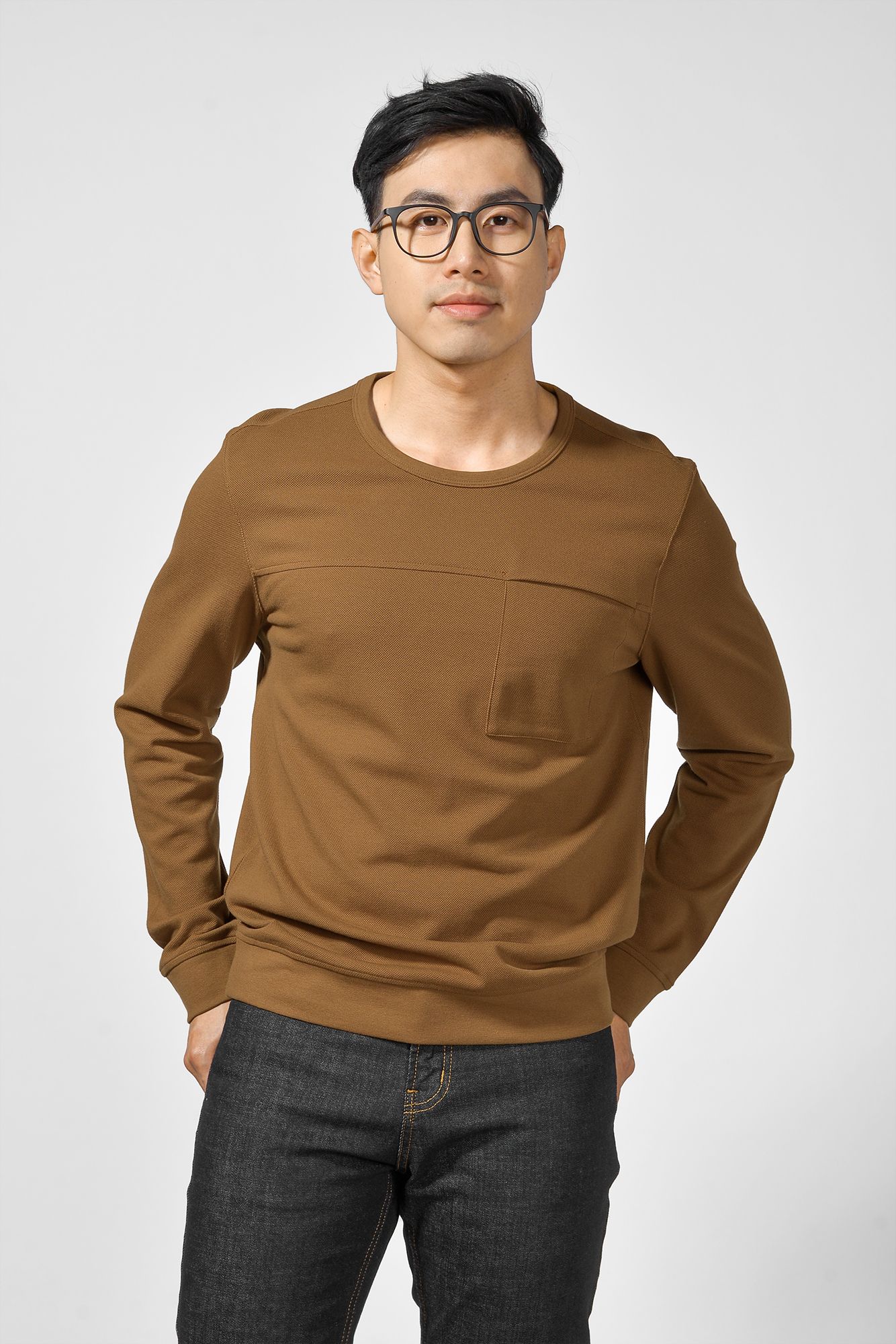 Áo Thun Nam Tay Dài Stripe form Regular - 10F20TSH048