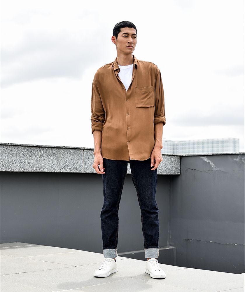 Áo Sơ Mi Nam Tay Dài Form Loose Fit - SM1192010