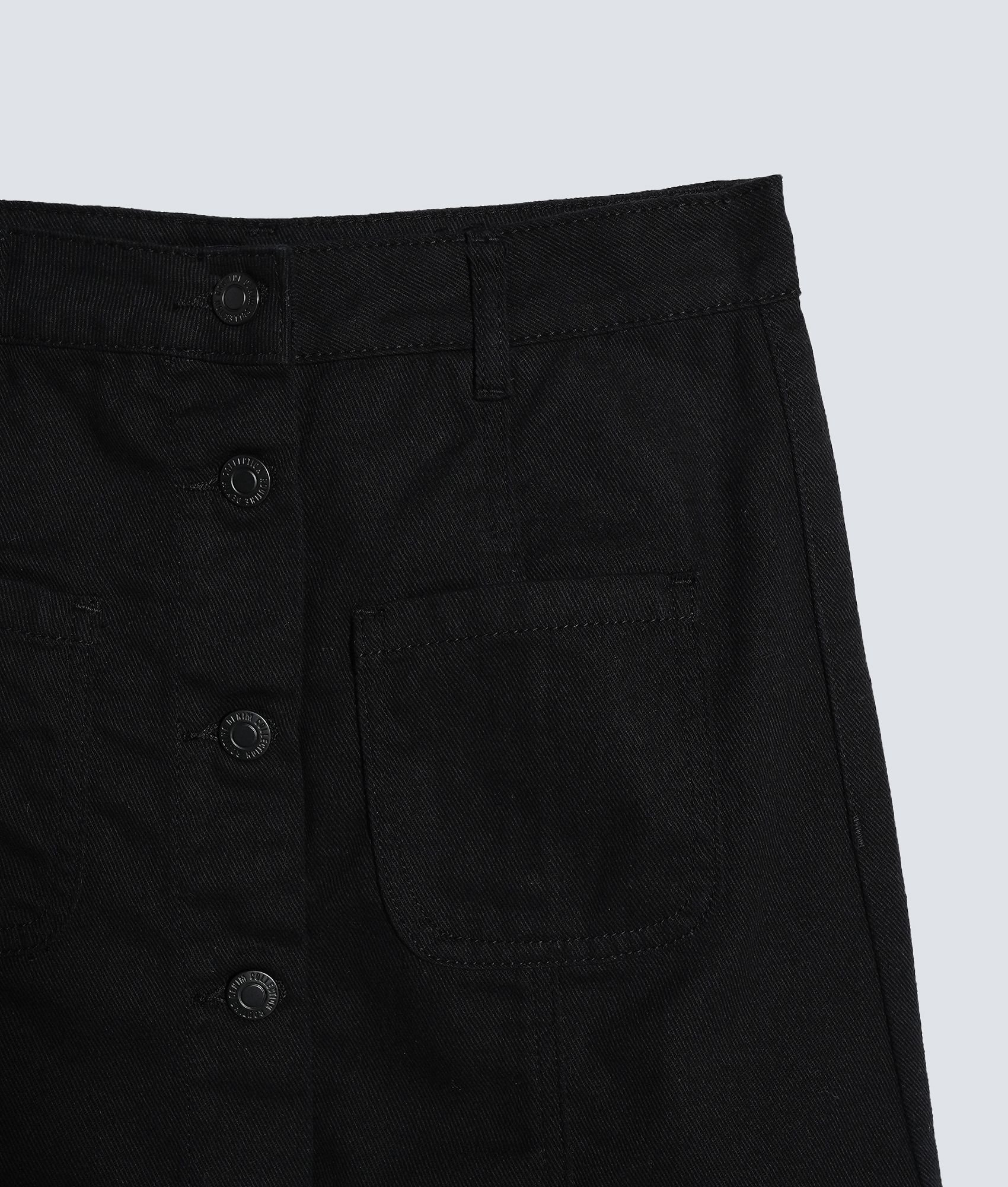 Chân váy jean, nút giữa - 10F20DSKW012