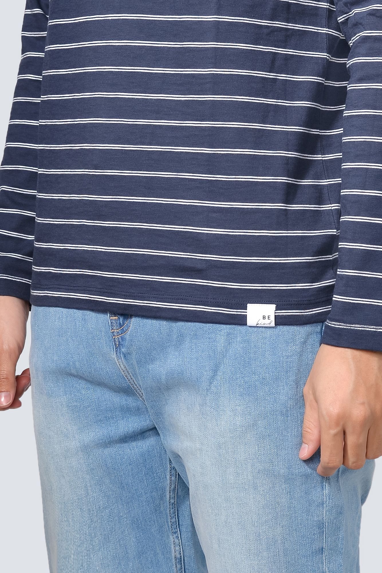 Áo Thun Nam Tay Dài Stripe form Regular - 10F20TSH013