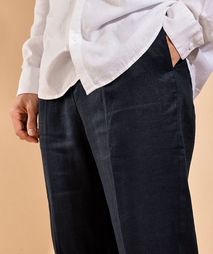Quần Vải Linen Form Loose Crop 10S20PFO002