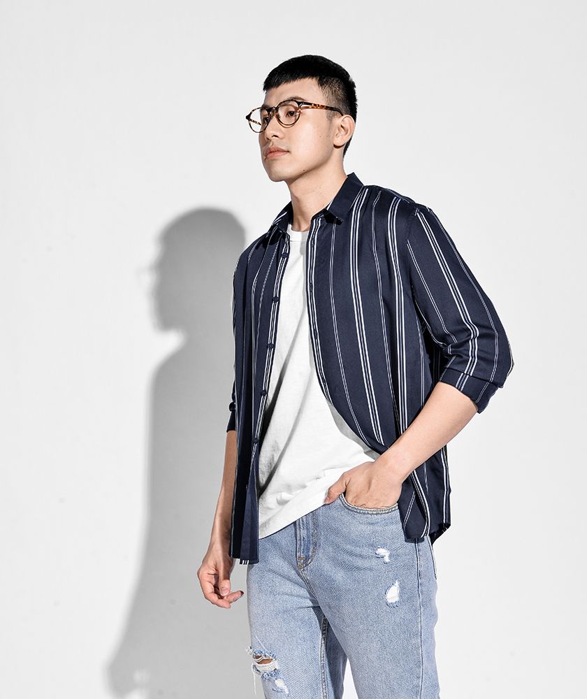 Áo Sơ Mi Nam Dài Tay Form Regular 10S20SHL001