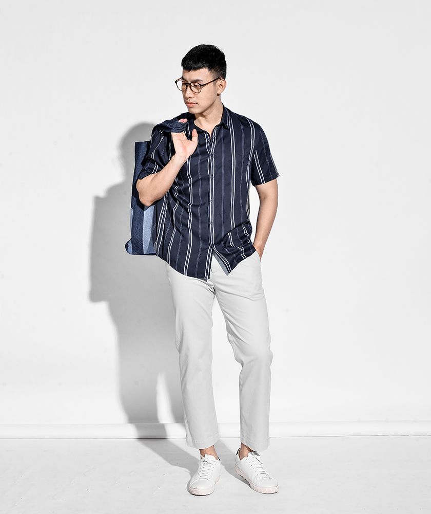 Áo sơ mi tay ngắn stripes - 10S20SHS018