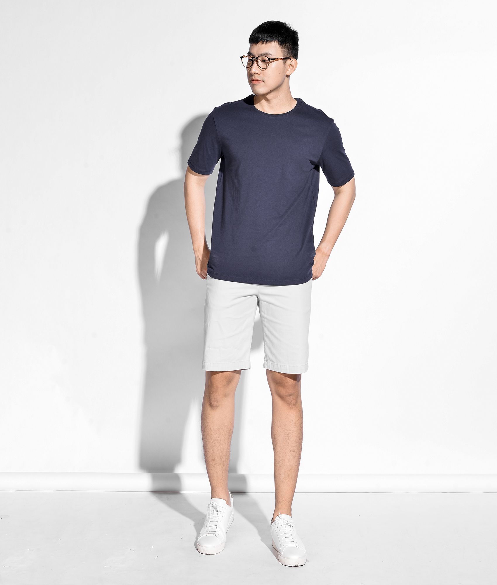 Áo thun trơn màu tay ngắn - 10F19TSH015
