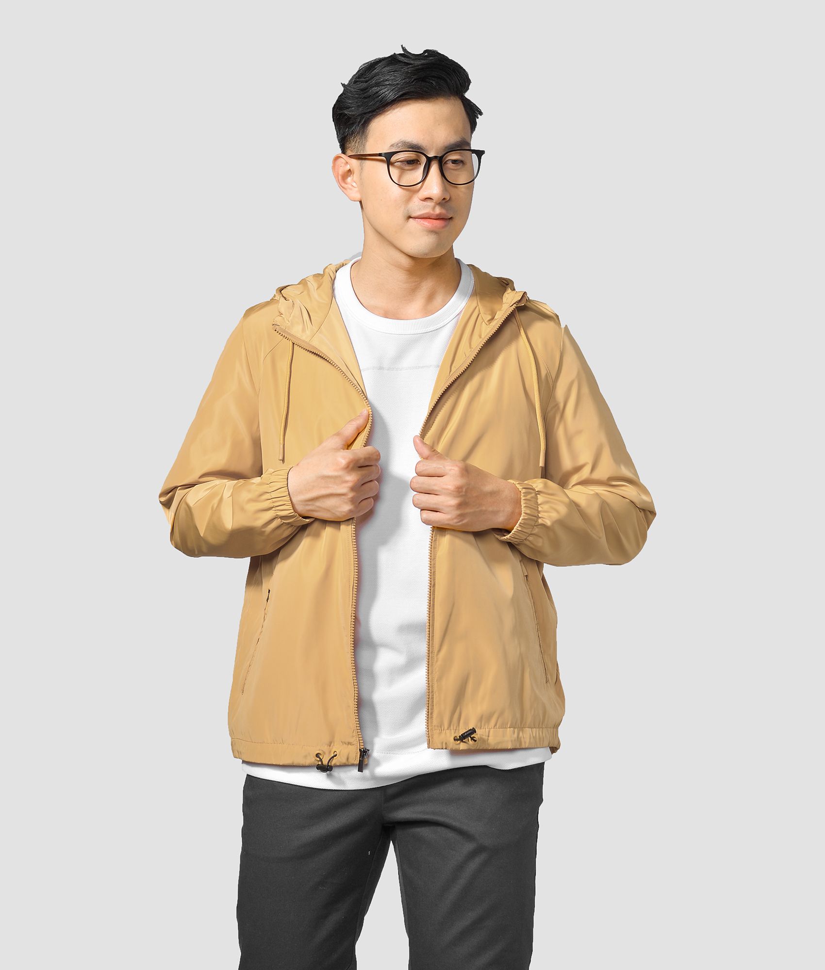 Áo Khoác Gió Nam trơn có ly sau - 10F20WJA007