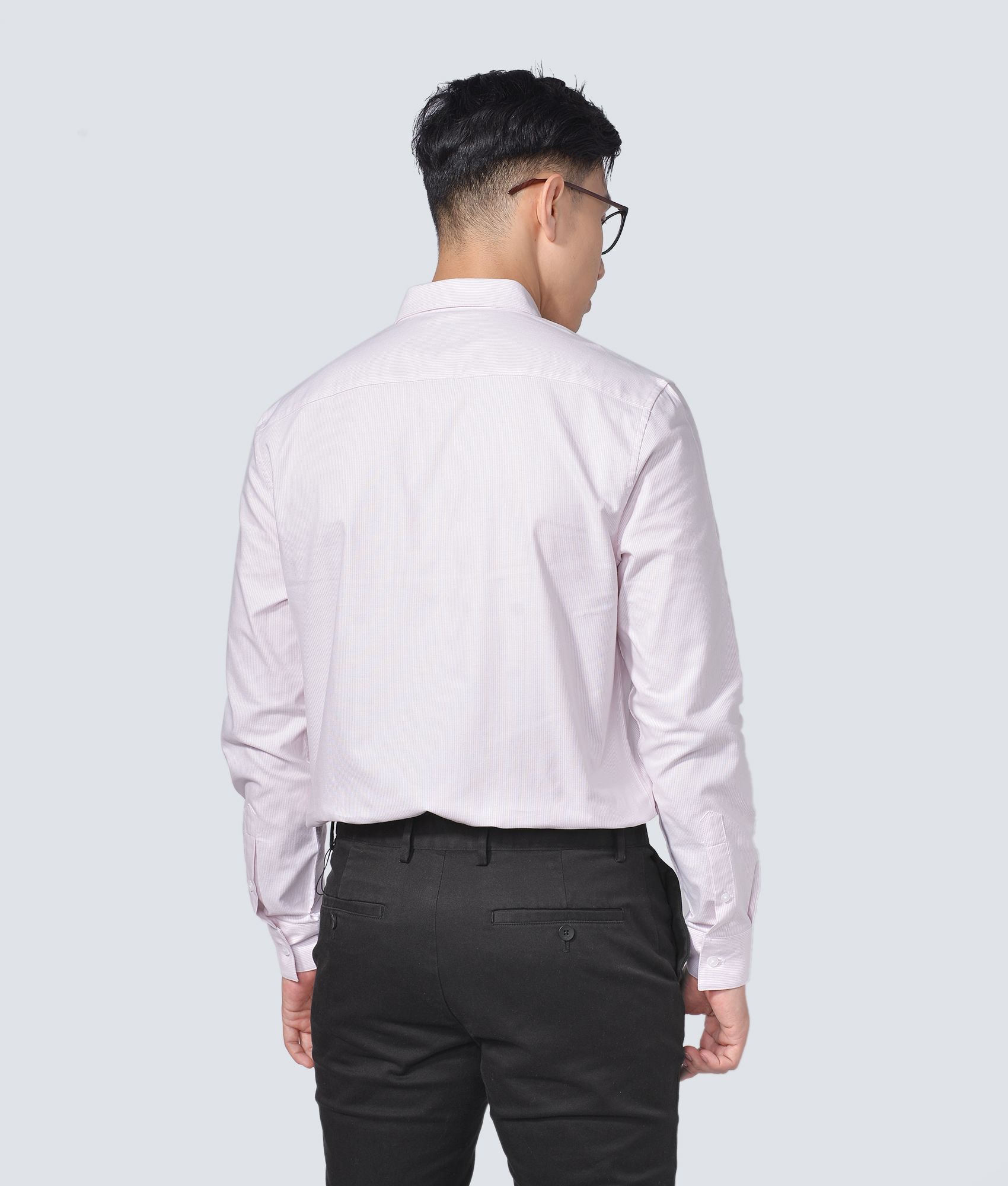Áo sơ mi tay dài, kẻ sọc form fitted - 10F20SHL036