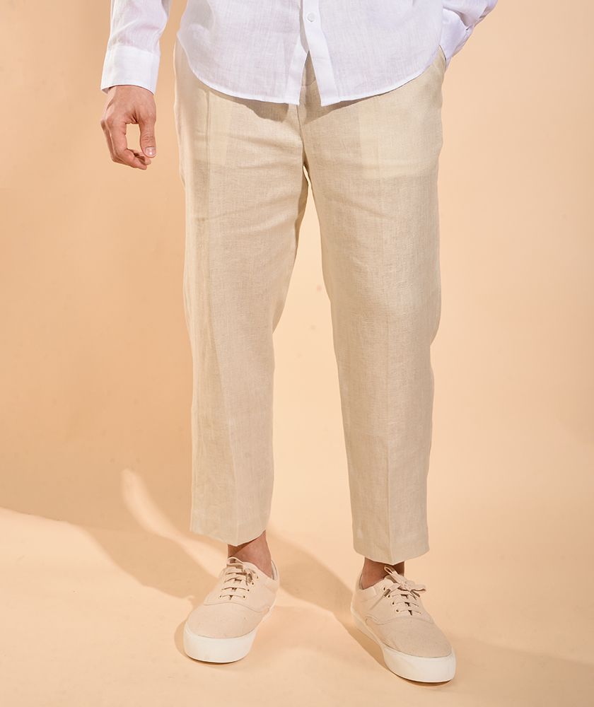 Quần Vải Linen Form Loose Crop 10S20PFO002