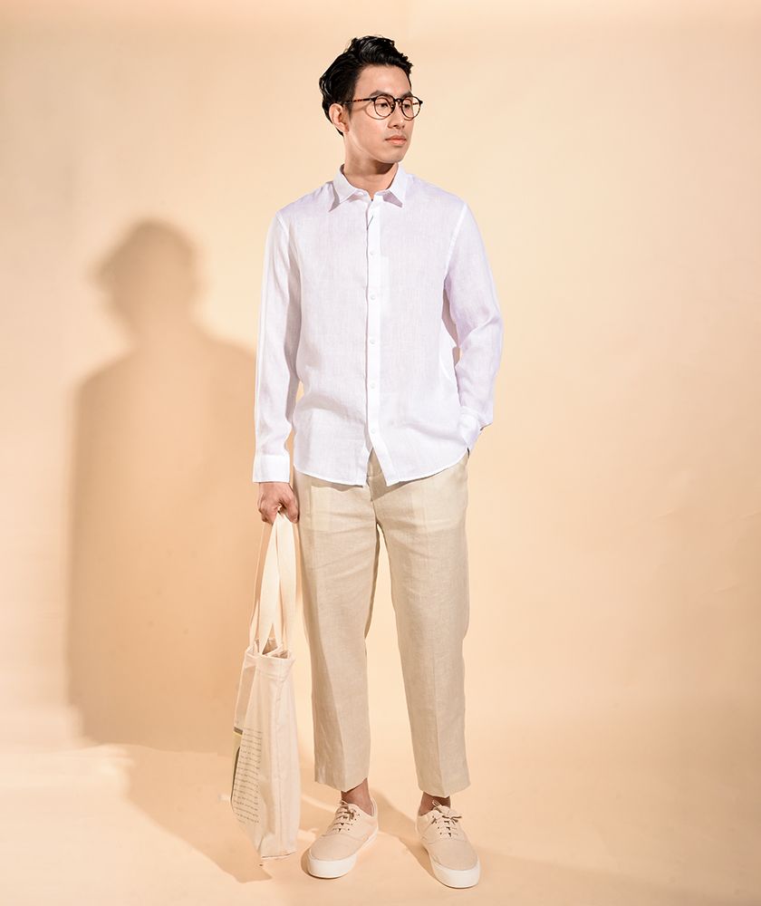 Quần Vải Linen Form Loose Crop 10S20PFO002