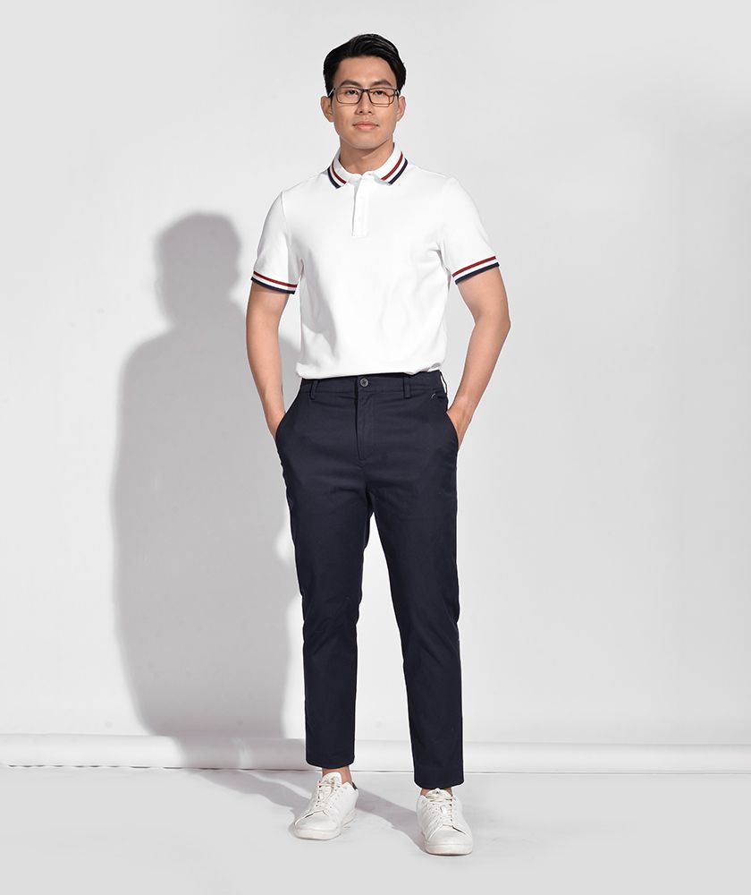 Áo Thun Polo Tay Phối Form Fitted 10S20POL002