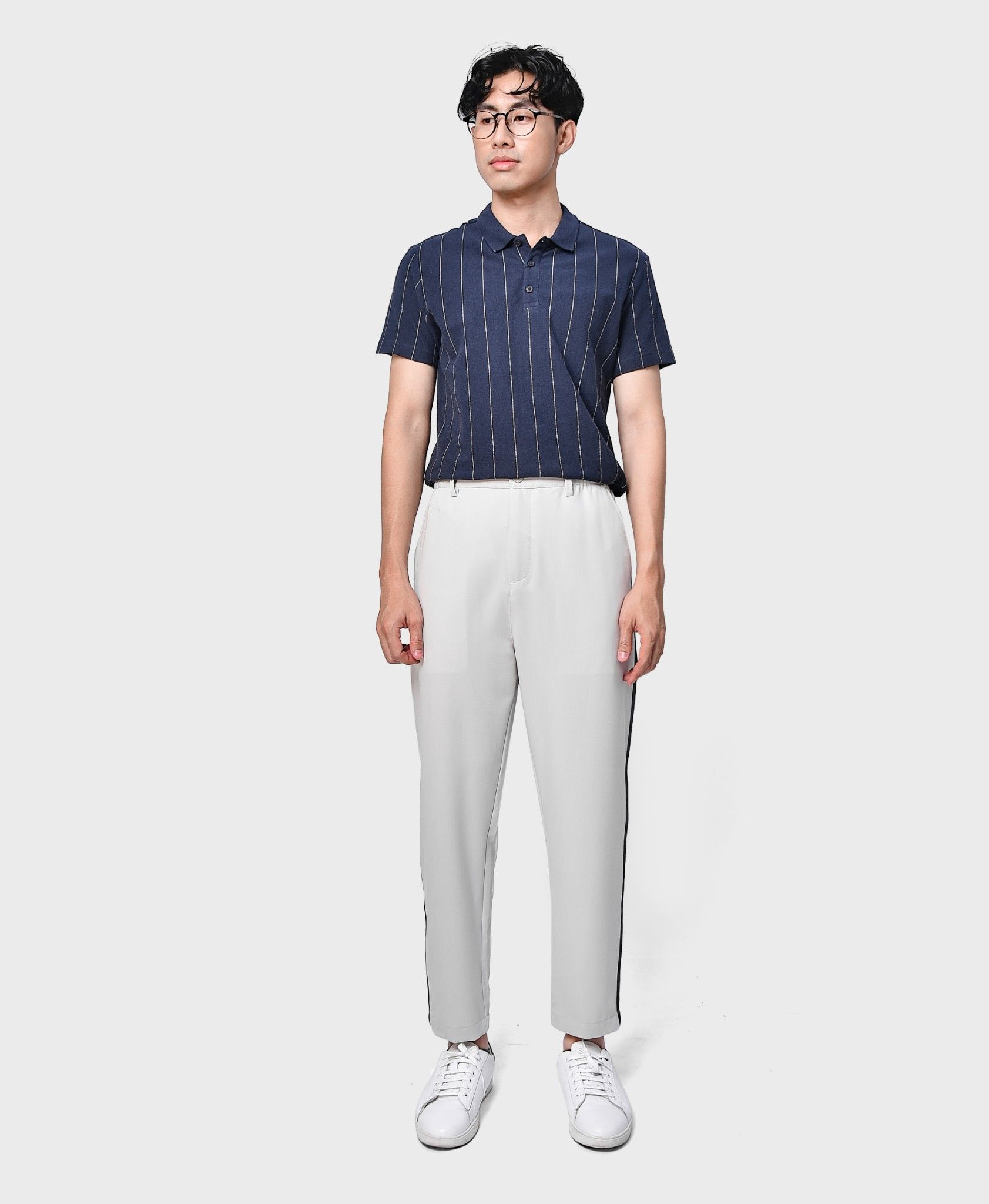 Quần Vải Nam Phối Sườn Form Loose - QV11800