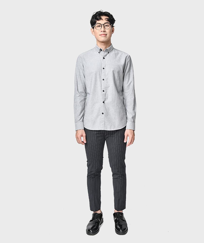 Áo Sơ Mi Nam Tay Dài Ve Cổ Đáp Sườn - SM103207